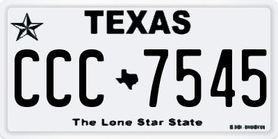 TX license plate CCC7545