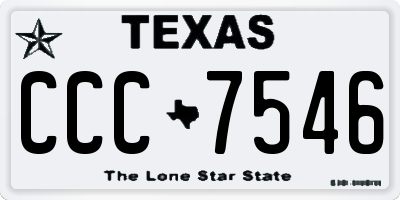 TX license plate CCC7546