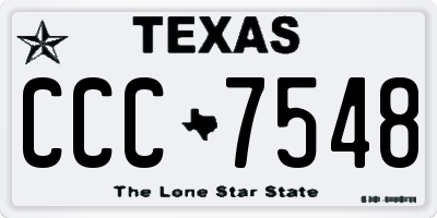 TX license plate CCC7548