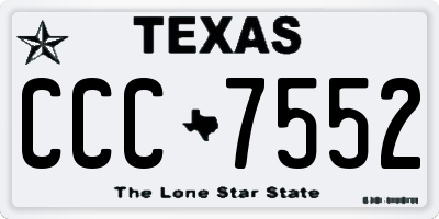 TX license plate CCC7552