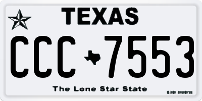 TX license plate CCC7553