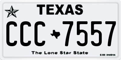 TX license plate CCC7557