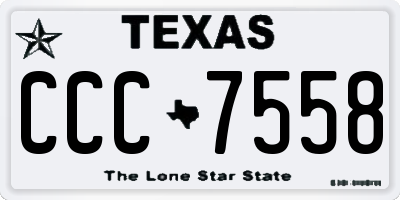 TX license plate CCC7558