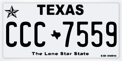 TX license plate CCC7559