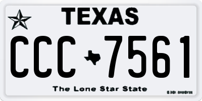 TX license plate CCC7561