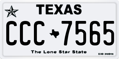 TX license plate CCC7565