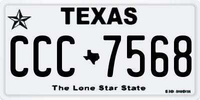 TX license plate CCC7568