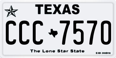 TX license plate CCC7570
