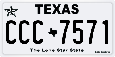 TX license plate CCC7571