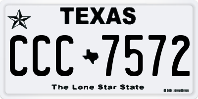 TX license plate CCC7572