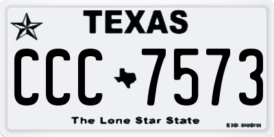TX license plate CCC7573