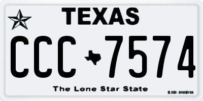 TX license plate CCC7574