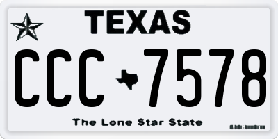 TX license plate CCC7578