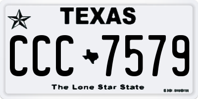 TX license plate CCC7579
