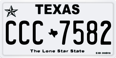 TX license plate CCC7582