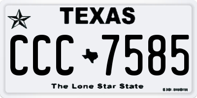 TX license plate CCC7585