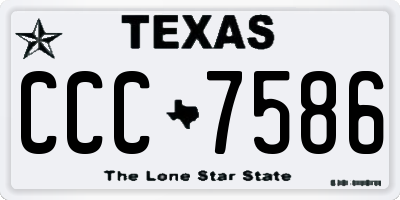 TX license plate CCC7586