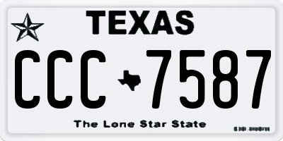 TX license plate CCC7587