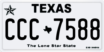 TX license plate CCC7588