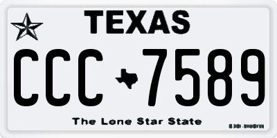 TX license plate CCC7589