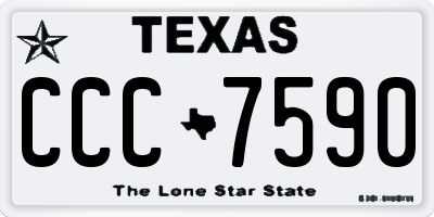 TX license plate CCC7590