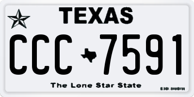 TX license plate CCC7591