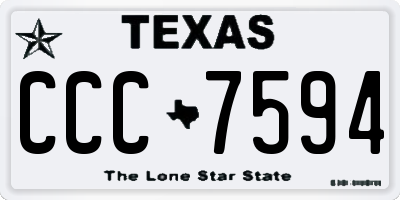 TX license plate CCC7594