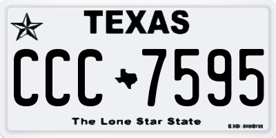TX license plate CCC7595