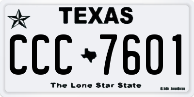 TX license plate CCC7601