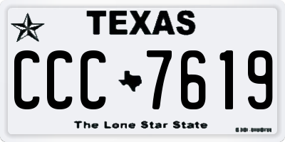 TX license plate CCC7619
