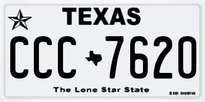 TX license plate CCC7620