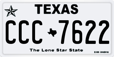 TX license plate CCC7622