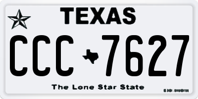 TX license plate CCC7627