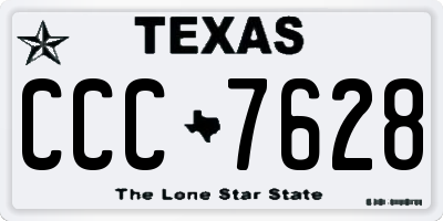 TX license plate CCC7628
