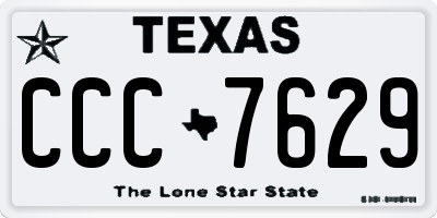 TX license plate CCC7629