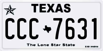 TX license plate CCC7631