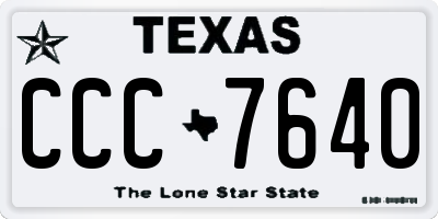 TX license plate CCC7640