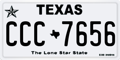TX license plate CCC7656
