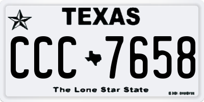 TX license plate CCC7658