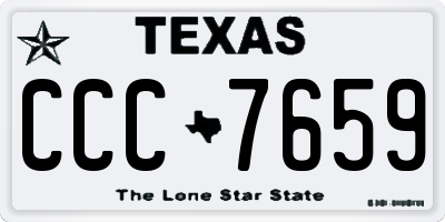 TX license plate CCC7659