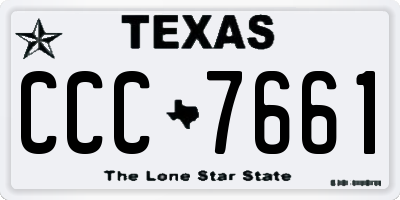 TX license plate CCC7661