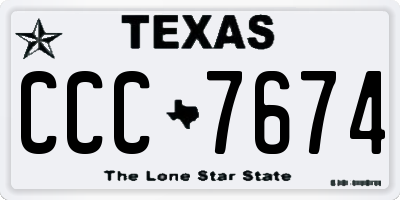 TX license plate CCC7674