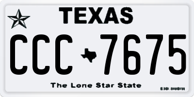 TX license plate CCC7675