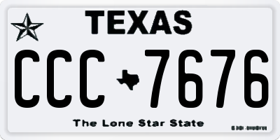 TX license plate CCC7676