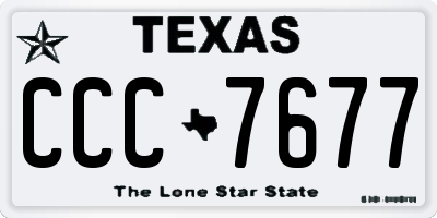 TX license plate CCC7677