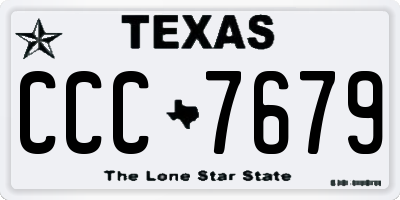 TX license plate CCC7679