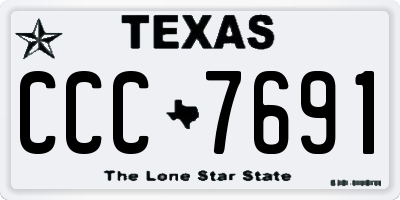 TX license plate CCC7691