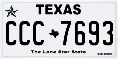 TX license plate CCC7693