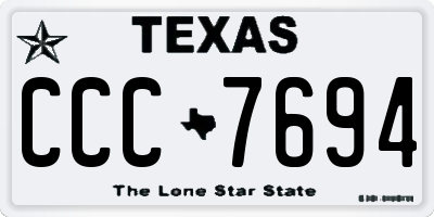 TX license plate CCC7694