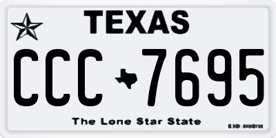 TX license plate CCC7695